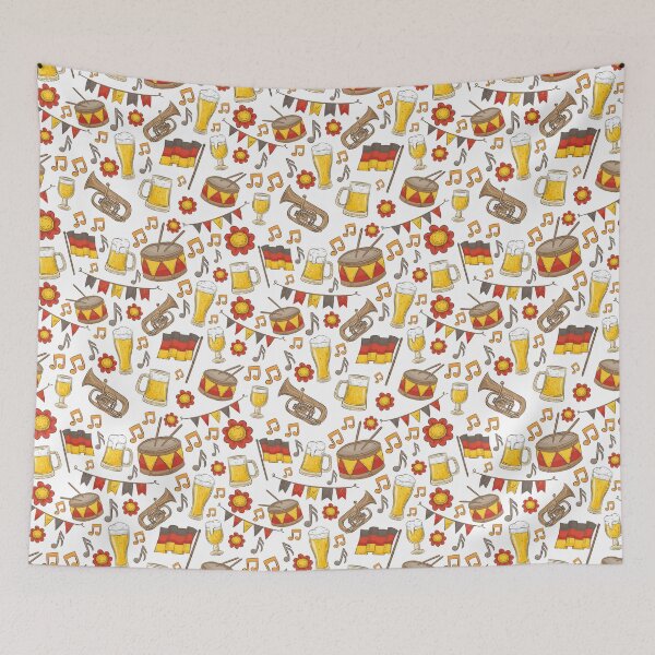 Item preview, Music and Beer Oktoberfest Pattern (White) designed and sold by Geo De la Cruz.