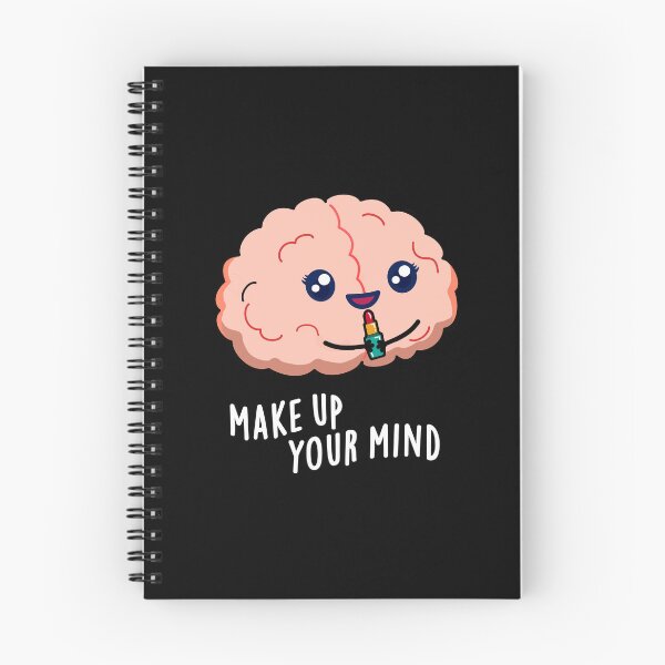 Item preview, Make Up Your Mind Funny Brain Puns (Dark BG) designed and sold by punnybone.