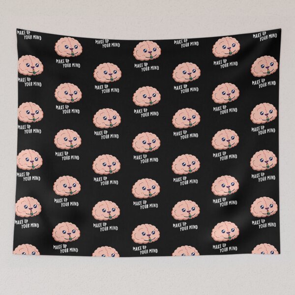 Item preview, Make Up Your Mind Funny Brain Puns (Dark BG) designed and sold by punnybone.