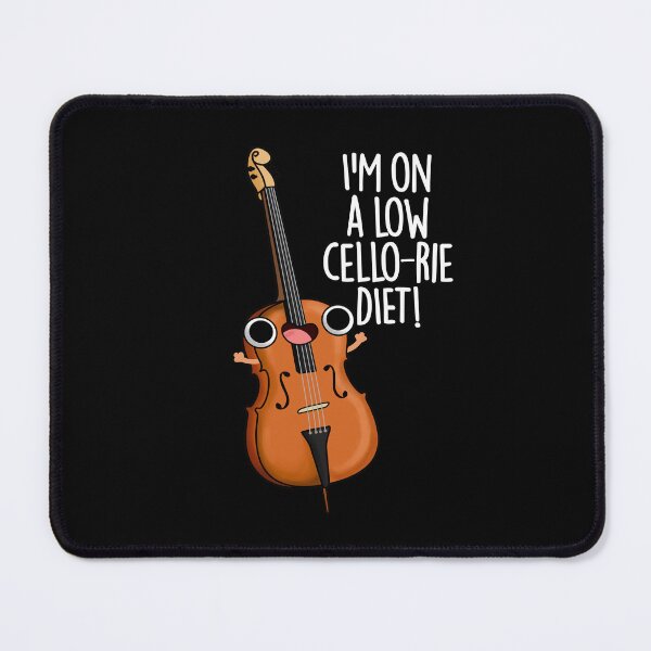 Item preview, I'm On A Low Cello-rie Diet Funny Cello Puns (Dark BG) designed and sold by punnybone.