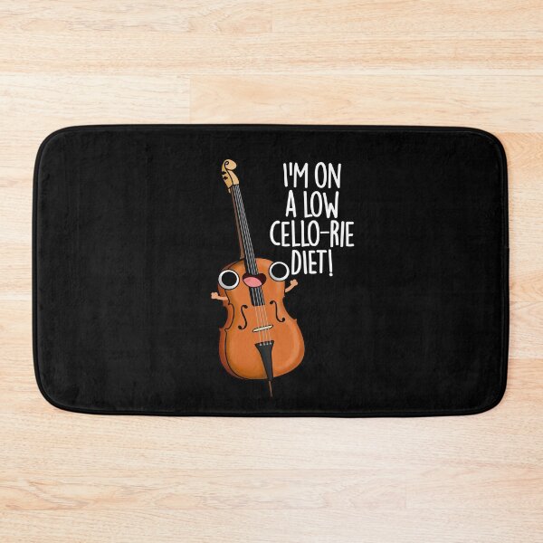 Item preview, I'm On A Low Cello-rie Diet Funny Cello Puns (Dark BG) designed and sold by punnybone.