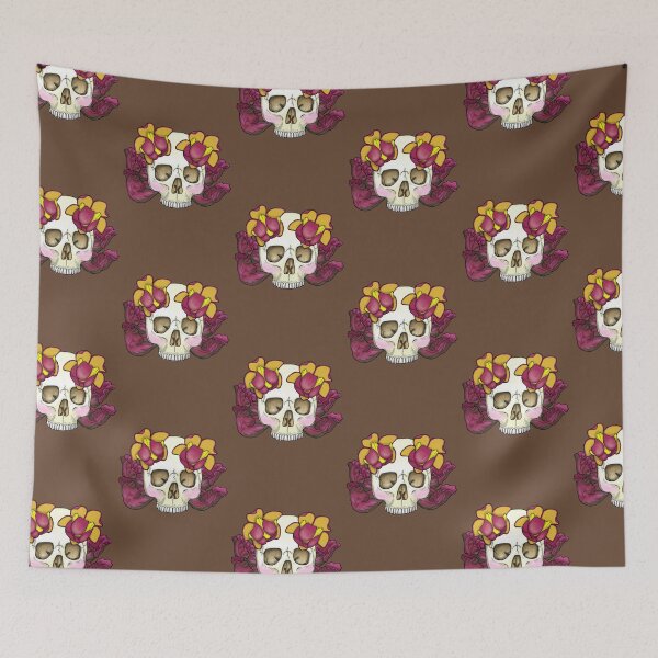 Item preview, Skull Over Purple Pitcher Plant designed and sold by Tippitiwichet.