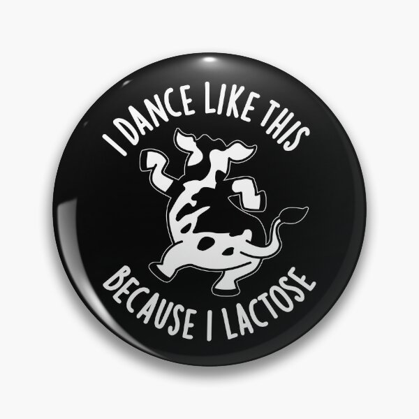 Item preview, I Dance Like This Because I Lactose Funny Cow Puns (Dark BG) designed and sold by punnybone.