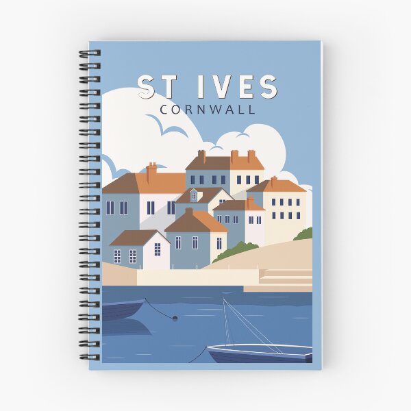 Item preview, St Ives Cornwall England Retro Travel Art Vintage designed and sold by KrisSidDesigns.