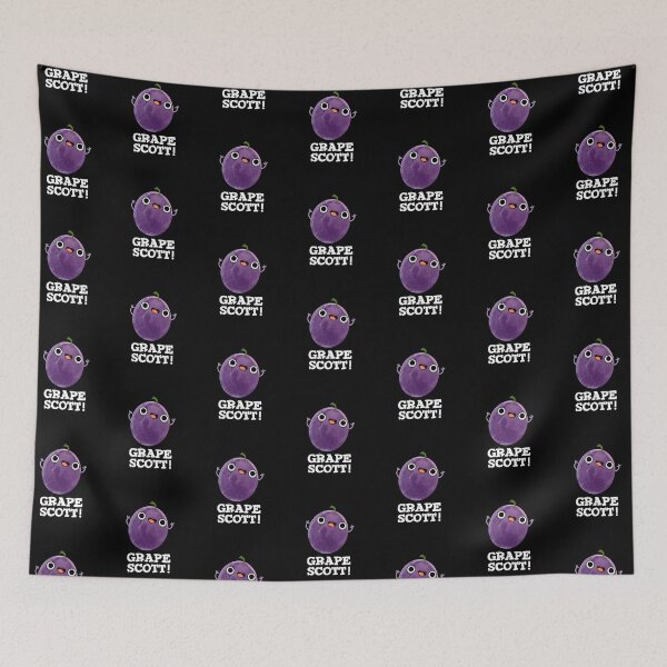 Item preview, Grape Scott Funny Fruit Grape Puns (Dark BG) designed and sold by punnybone.