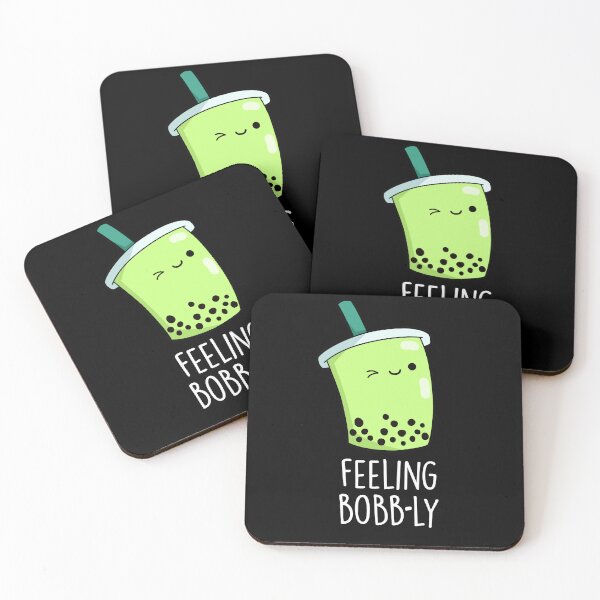 Item preview, Feeling Bobb-ly Funny Boba Tea Puns (Dark BG) designed and sold by punnybone.