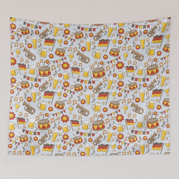 Item preview, Music and Beer Oktoberfest Pattern (Bone) designed and sold by Geo De la Cruz.