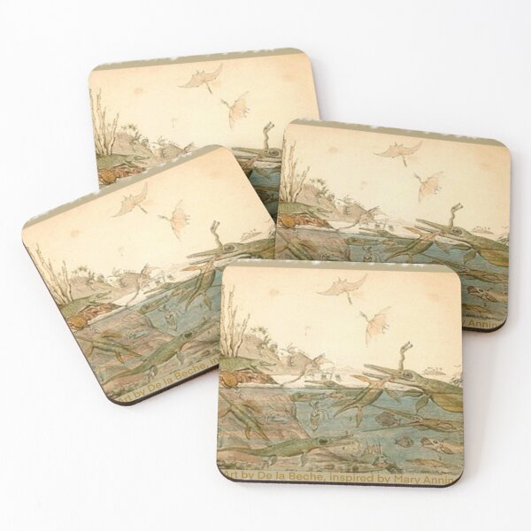 Item preview, A More Ancient Dorset inspired by Mary Anning’s fossils, art by De La Beche designed and sold by wabisabi-design.