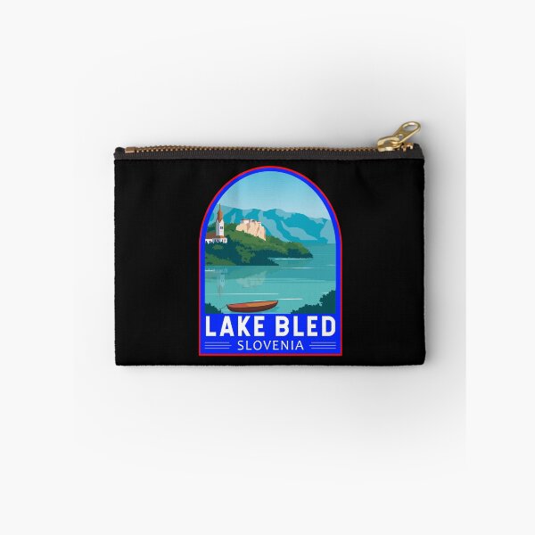 Item preview, Lake Bled Slovenia Travel Retro Emblem designed and sold by KrisSidDesigns.