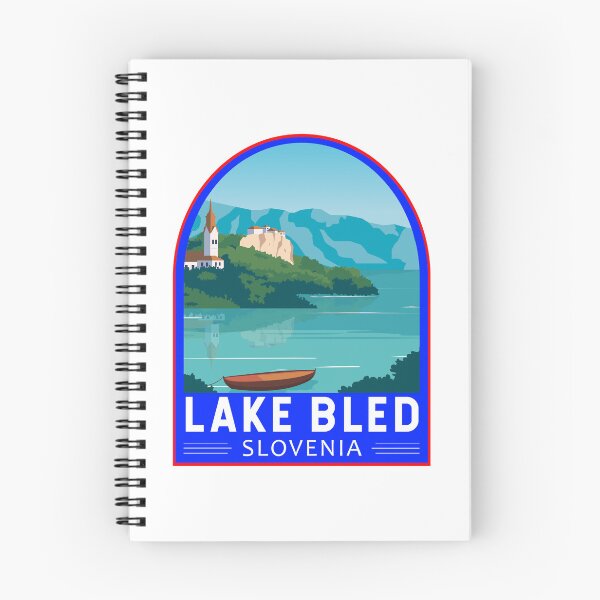 Item preview, Lake Bled Slovenia Travel Retro Emblem designed and sold by KrisSidDesigns.