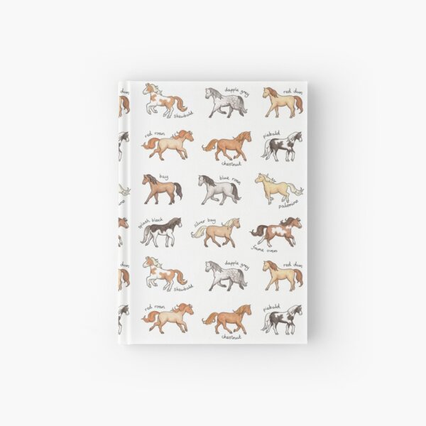Item preview, Horses with different coat colours and markings on a white background designed and sold by HazelFisher.