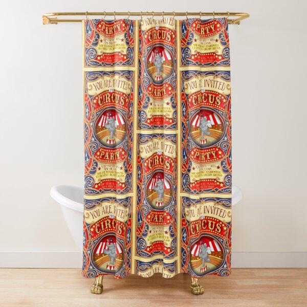Dumbo Flying Elephant Circus Party Shower Curtain sold by Kim Metropolitan SKU 24710014 45