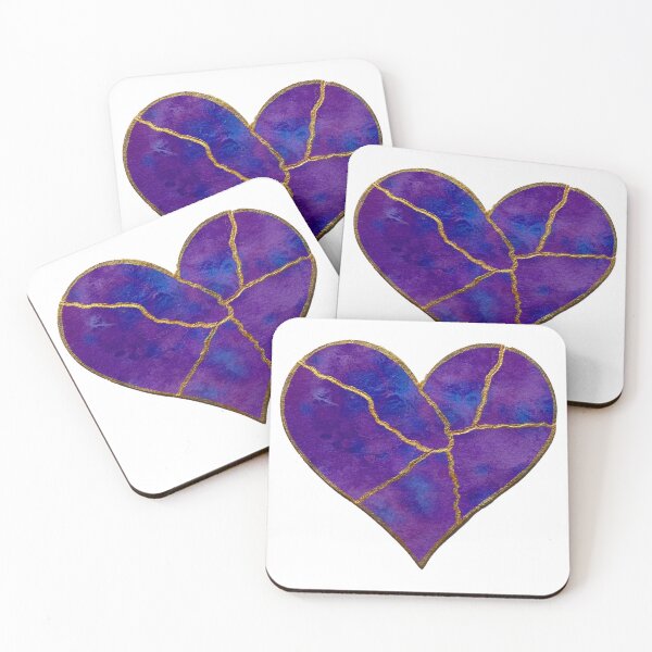 Item preview, Kintsugi Mended Heart - Purple designed and sold by JuliAnnGessler.