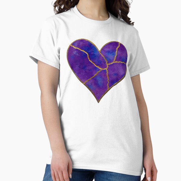Vista previa del artículo con la obra «Corazón reparado Kintsugi - Púrpura», diseñado y vendido por JuliAnnGessler.