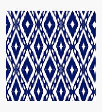 Blue Batik Pattern 6 Photographic Print