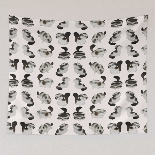 Item preview, Funny Cute Black And White Cats Pattern designed and sold by virillanissa.