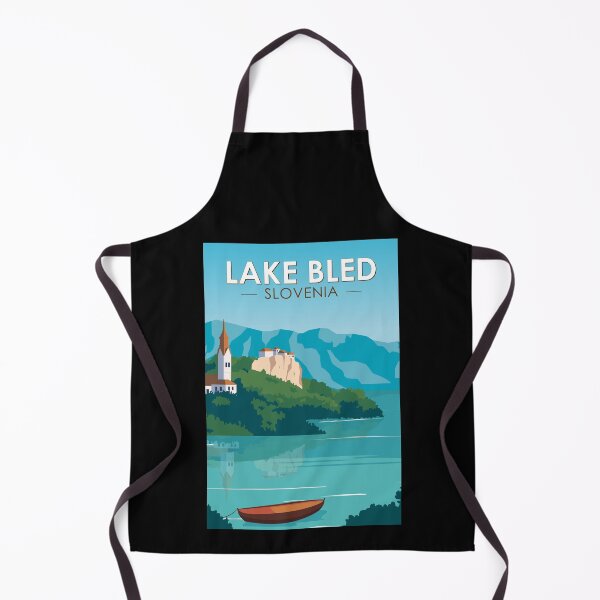 Item preview, Lake Bled Slovenia Travel Retro Travel Art Vintage designed and sold by KrisSidDesigns.