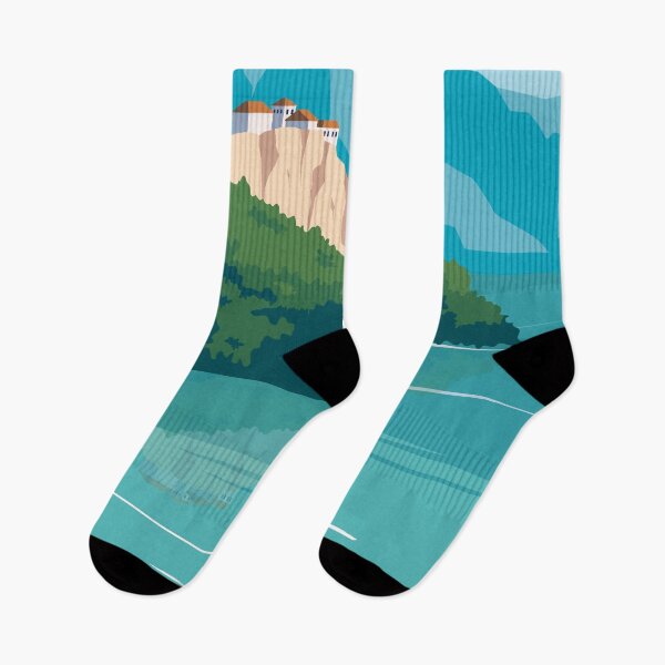 Item preview, Lake Bled Slovenia Travel Retro Travel Art Vintage designed and sold by KrisSidDesigns.