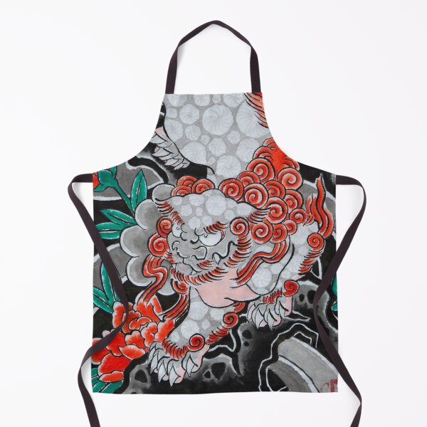 Item preview, Chinese Lion and Peonies designed and sold by CaroliDilli.