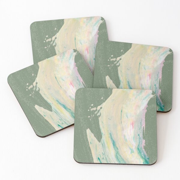 Item preview, Light streaks of color on a matt green designed and sold by AnnabellaRh.