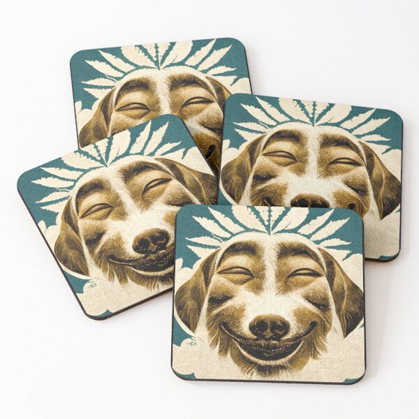 Item preview, Smiling Stoned Dog Head On Clouds designed and sold by DragonScar.