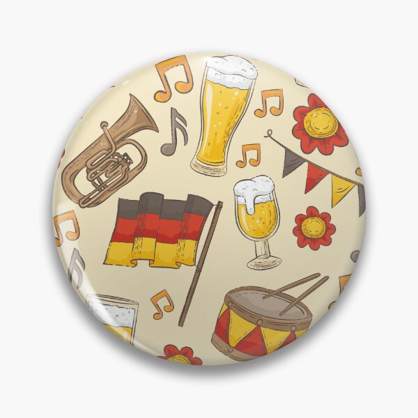 Item preview, Music and Beer Oktoberfest Pattern (Cream) designed and sold by Geo De la Cruz.
