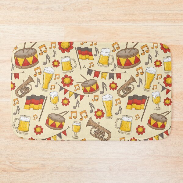 Item preview, Music and Beer Oktoberfest Pattern (Cream) designed and sold by Geo De la Cruz.