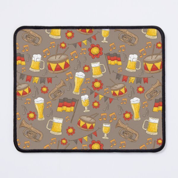 Item preview, Music and Beer Oktoberfest Pattern (Chocolate) designed and sold by Geo De la Cruz.