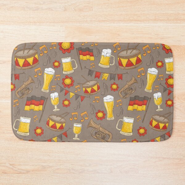 Item preview, Music and Beer Oktoberfest Pattern (Chocolate) designed and sold by Geo De la Cruz.