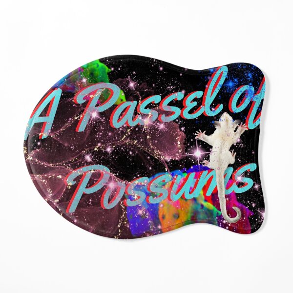 A Passel of Possums, possum love, fun, psychedelic Art Print for