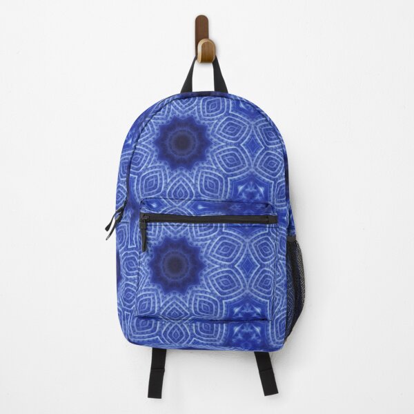 Item preview, Blue floral Star Kaleidoscope designed and sold by bloomingvine.