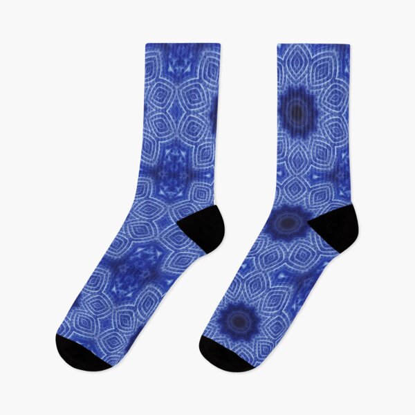 Item preview, Blue floral Star Kaleidoscope designed and sold by bloomingvine.