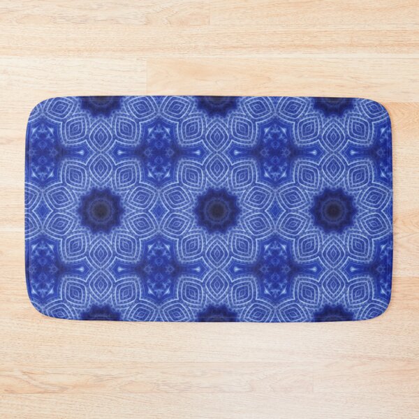 Item preview, Blue floral Star Kaleidoscope designed and sold by bloomingvine.