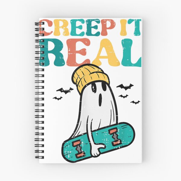 Item preview, Ghost Skateboard Creep It Real Retro Halloween Costume Boys designed and sold by DennlerOrlantha.