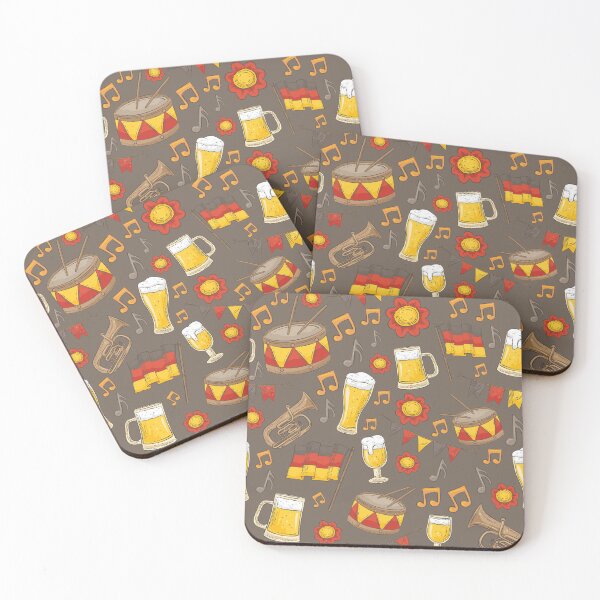 Item preview, Music and Beer Oktoberfest Pattern (Dark Chocolate) designed and sold by Geo De la Cruz.