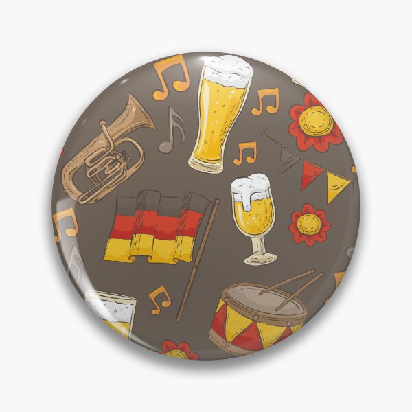 Item preview, Music and Beer Oktoberfest Pattern (Dark Chocolate) designed and sold by Geo De la Cruz.