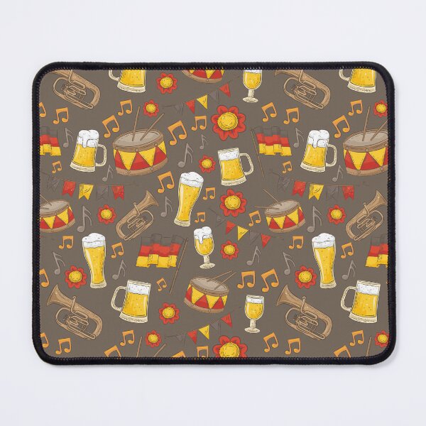 Item preview, Music and Beer Oktoberfest Pattern (Dark Chocolate) designed and sold by Geo De la Cruz.