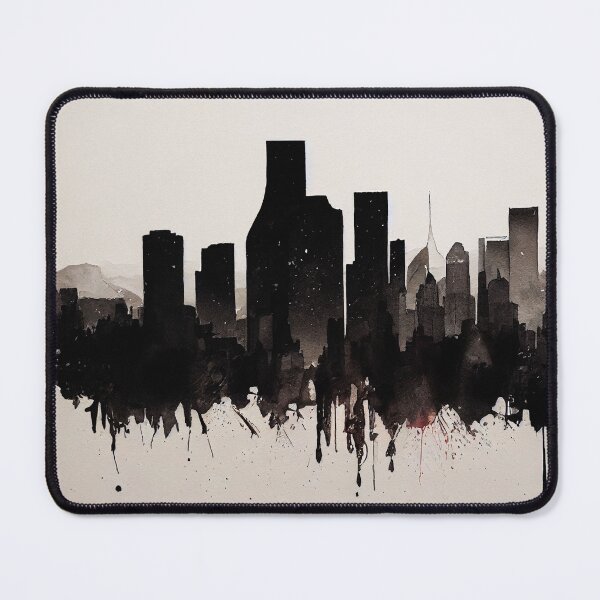 Item preview, Horizontal view of the Denver sunrise skyline, Colorado Ink, Watercolor, digitally enhanced designed and sold by Rocky Mountain Artistry.
