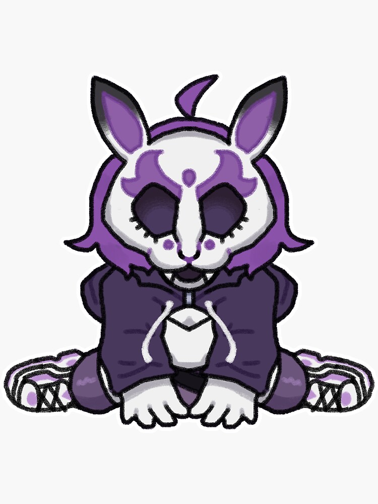 Thumbnail 3 of 3, Sticker, Neon Violet designed and sold by moobloom.