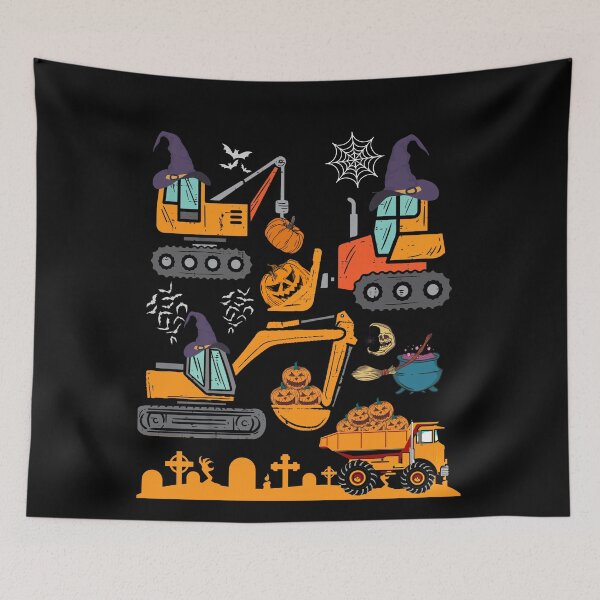 Item preview, Kids Construction Vehicle Halloween Crane Truck Pumpkin Kids designed and sold by Buzzbazaar.