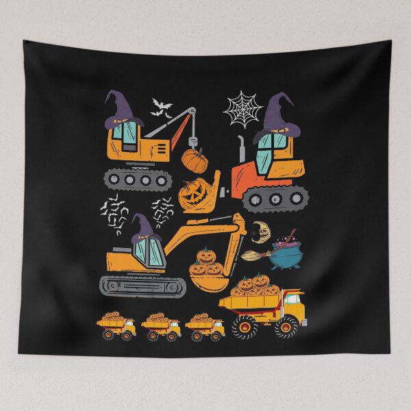 Item preview, Kids Construction Vehicle Halloween Crane Truck Pumpkin Kids designed and sold by Buzzbazaar.