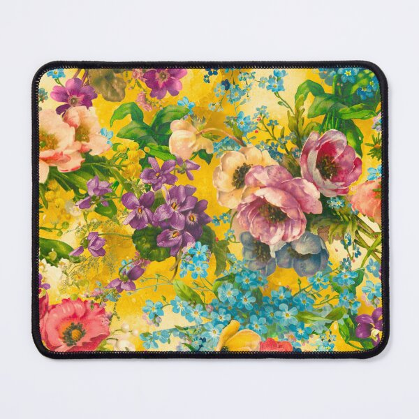 Item preview, Vintage flowers and roses, shabby chic, floral pattern, vintage botanicals, yellow floral  designed and sold by ZeinabTaha.