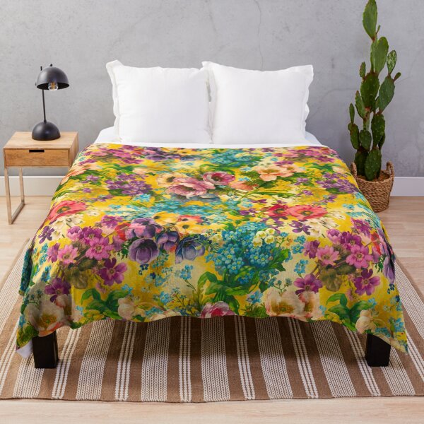 Item preview, Vintage flowers and roses, shabby chic, floral pattern, vintage botanicals, yellow floral designed and sold by ZeinabTaha.