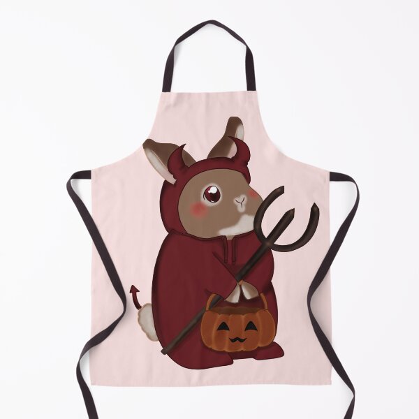 Item preview, Little Bunny Devil on Halloween left _ trick or treat designed and sold by bunniesmee.