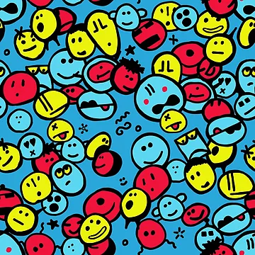 Artwork thumbnail, Random Smile Pattern by Chairboy