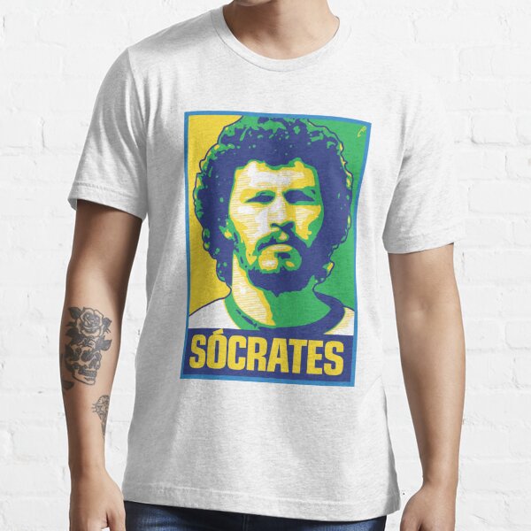 SOCRATES Brazil Captain & Football World Cup Legend T-Shirt (Sizes S - 2XL)