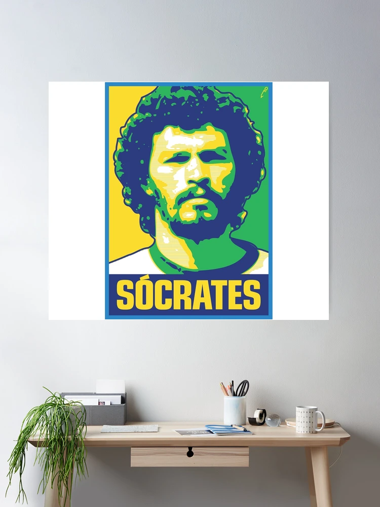 Socrates 直筆HALL OF FAME雑誌ポスター BRAZIL代表 Socrates 直筆HALL