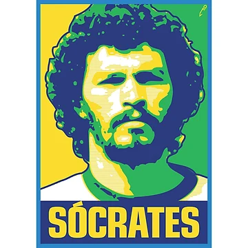 Socrates 直筆HALL OF FAME雑誌ポスター BRAZIL代表 raf,360x360,075,t,fafafa: