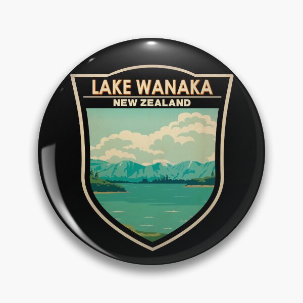 Item preview, Lake Wanaka Otago New Zealand Travel Badge designed and sold by KrisSidDesigns.
