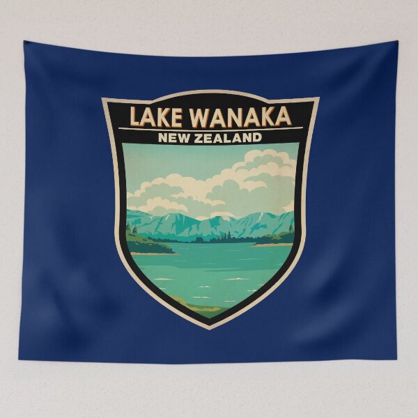 Item preview, Lake Wanaka Otago New Zealand Travel Badge designed and sold by KrisSidDesigns.